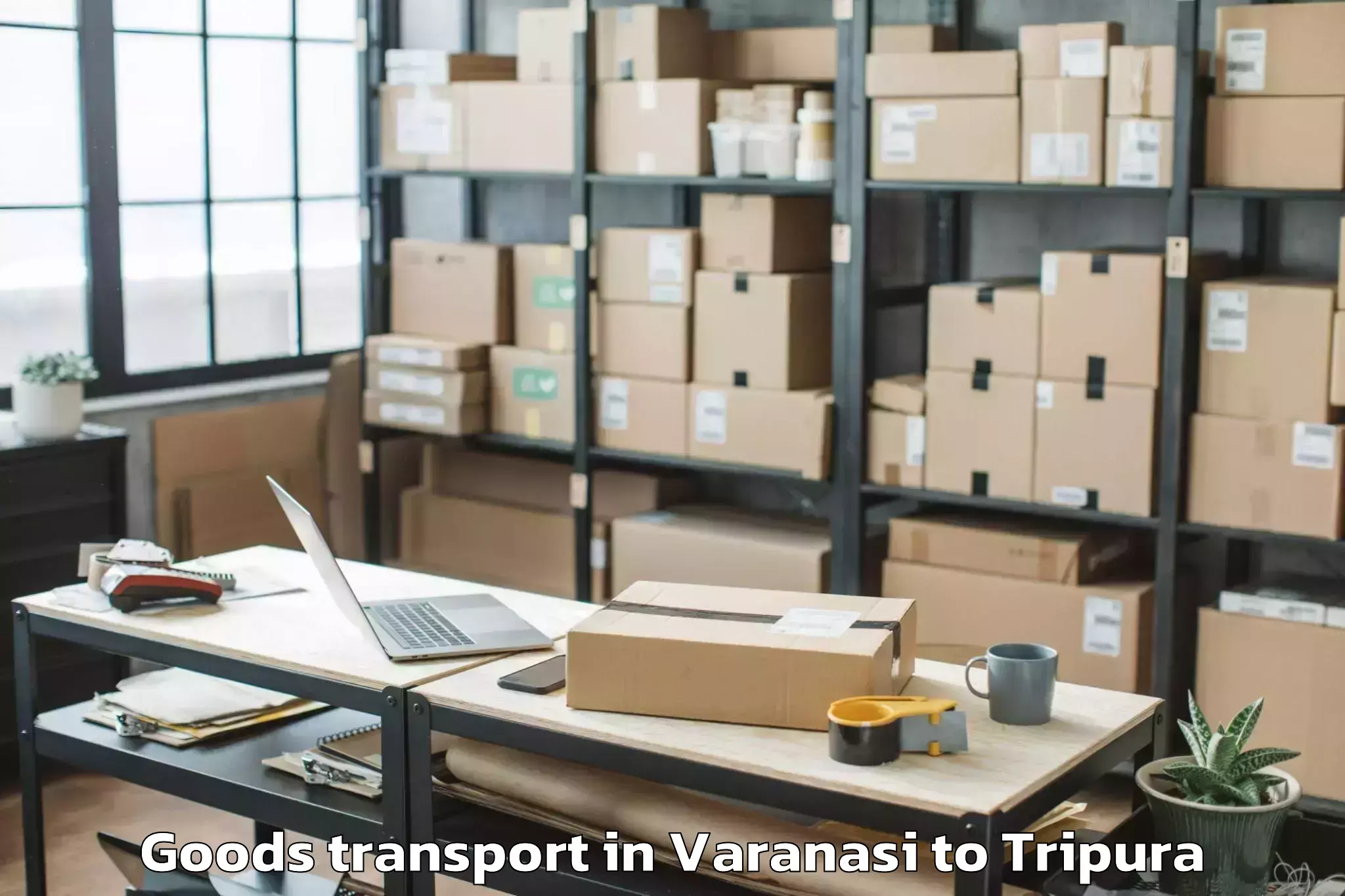 Easy Varanasi to Kailashahar Goods Transport Booking